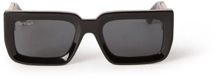 Stijlvolle zwarte zonnebril voor vrouwen Off White , Black , Dames - 55 MM