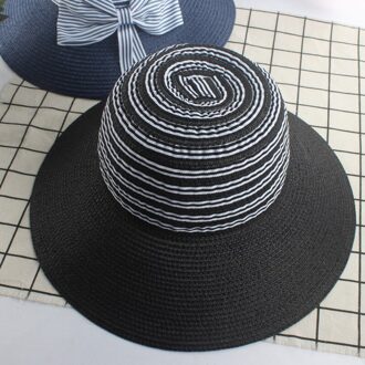 Stiksels Zomer Hoed Vrouwelijke Opvouwbare Gestreepte Zonnehoed Zonnebrandcrème Zonnehoed 5