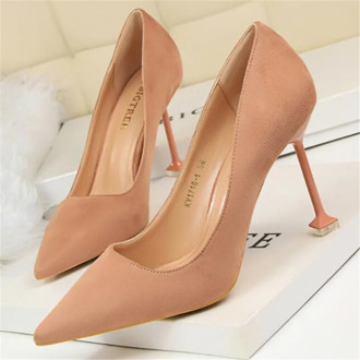 Stiletto suede shallow mouth pointed womens shoes zapatos de mujer Fashion sexy pedicure was thin high heesl women's shoes