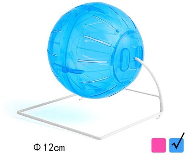 Stille Hamster Bal Met Stand, huisdier Speelgoed Oefening Ballen Voor Hamsters Knaagdieren Jogging Spelen Plastic Mini Bal Voor Kleine Dieren blauw