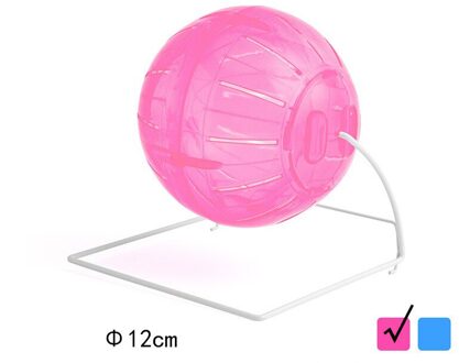 Stille Hamster Bal Met Stand, huisdier Speelgoed Oefening Ballen Voor Hamsters Knaagdieren Jogging Spelen Plastic Mini Bal Voor Kleine Dieren rood