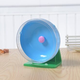 Stille Loopwiel Hamster Wheel Midden Wiel Kleine Hamster Speelgoed Loopwiel Beugel 16M blauw
