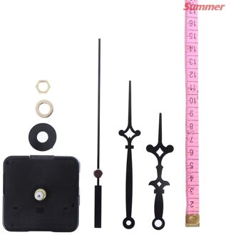 Stille Quartz Uurwerk Klok Diy, Vervangende Onderdelen Voor Wandklok Beweging Met Zwarte Handen