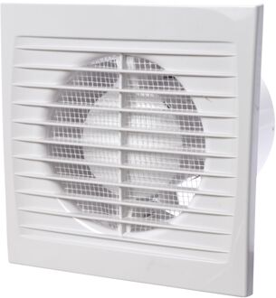 stille ventilator met nalooptimer en hor Ø100mm wit