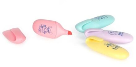 Stitch pastel mini highlighters, 4 stuks