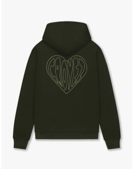 Stitched heart hoodies cr2-fw25-19 Groen - M