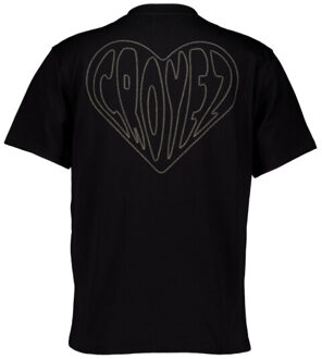Stitched heart t-shirts cr1-pf25-15 Zwart - L
