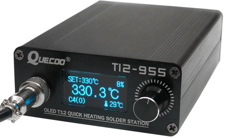 STM32-OLED T12-955 1.3inch digital display Soldering Station V2.1S controller with 5pin 907 handle Soldering Iron Tips no plug