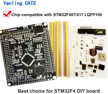 STM32F4 Empty Development Board Kit DIY Welding Arm Cortex M4 for MCU STM32F407VET6 STM32F417VEVGT6 LQFP100 Pin 1PCS YL-136