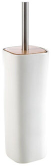 Stock Natural Pura toiletborstelgarnituur vrijstaand 380 x 100 x 100 mm materiaal porseleinhout wit