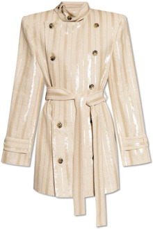 Stockholm korte trenchcoat The Mannei , Beige , Dames - XS