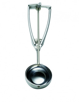 Stöckel IJsportioneerlepel op kaart - Ø38mm - 1/65Ltr zilver