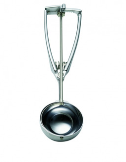 Stöckel IJsportioneerlepel op kaart - Ø40mm - 1/60Ltr zilver