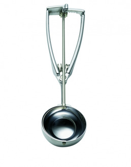 Stöckel IJsportioneerlepel op kaart - Ø90mm - 1/5Ltr zilver