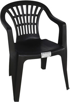 Stoel voor buiten - tuinstoelen - zwart - 50 x 54 x 76 cm