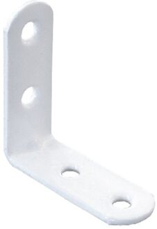 Stoelhoek - Wit Geplastificeerd Staal - 50mm - 4 Stuks