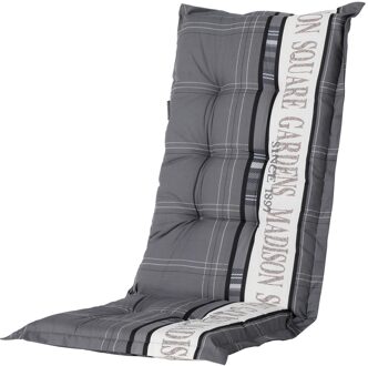 Stoelkussen met hoge rug Garden 123x50 cm grijs PHOSA056