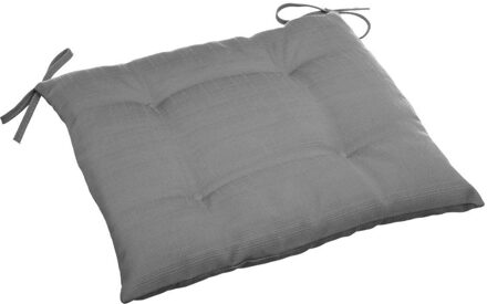 Stoelkussens - binnen/ buiten stoelen - grijs - 40x4 cm