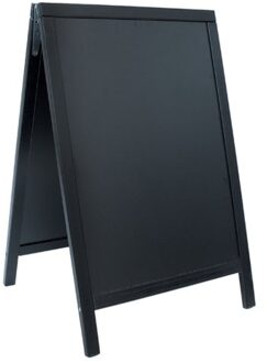 Stoepbord Securit 55x85x3cm zwart hout