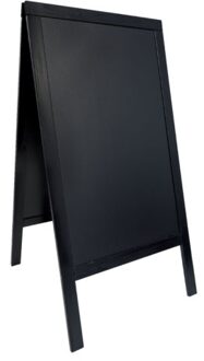Stoepbord Securit 70x125x4cm zwart hout