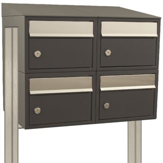 Stoer! Brickset 2-Breed, 2-Hoog Met Dak Op Statief Antraciet - 40215065_2x2ds