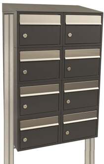 Stoer! Brickset 2-Breed, 4-Hoog Met Dak Op Statief Antraciet - 40215065_2x4ds