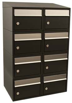 Stoer! Brickset 2-Breed, 4-Hoog Met Dak Zwart - 40215070_2x4d