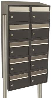 Stoer! Brickset 2-Breed, 5-Hoog Met Dak Op Statief Antraciet - 40215065_2x5ds