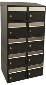 Stoer! Brickset 2-Breed, 5-Hoog Met Dak Zwart - 40215070_2x5d