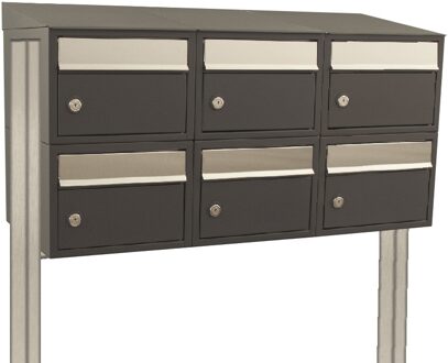 Stoer! Brickset 3-Breed, 2-Hoog Met Dak Op Statief Antraciet - 40215065_3x2ds