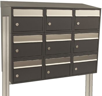 Stoer! Brickset 3-Breed, 3-Hoog Met Dak Op Statief Antraciet - 40215065_3x3ds