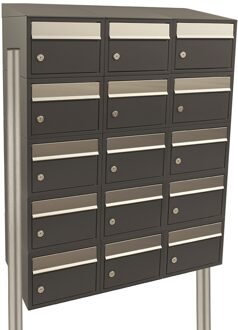 Stoer! Brickset 3-Breed, 5-Hoog Met Dak Op Statief Antraciet - 40215065_3x5ds