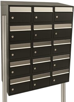 Stoer! Brickset 3-Breed, 5-Hoog Met Dak Op Statief Zwart - 40215070_3x5ds