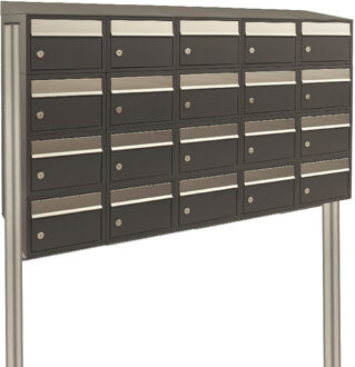 Stoer! Brickset 5-Breed, 4-Hoog Met Dak Op Statief Antraciet - 40215065_5x4ds