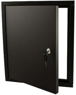 Stoer! Deurdeel met frame vlak ZWART