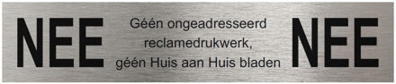 Stoer! NEE/NEE plaatje RVS zelfklevend