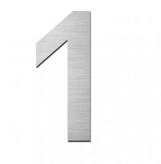 Stoer! zelfklevend cijfer FORTE 75 mm NR.1 RVS