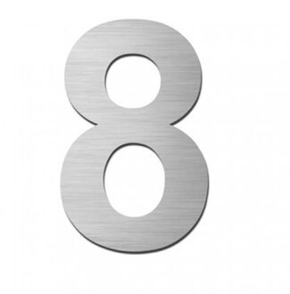 Stoer! zelfklevend cijfer FORTE 75 mm NR.8 RVS