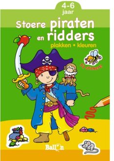 Stoere Ridders En Piraten (Plakken En Kleuren) + 4 Stickervel