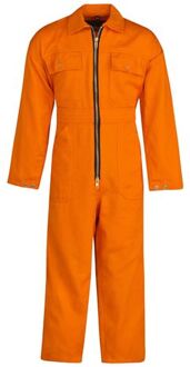 STØRVIK Kinderoverall Unisex 100% katoen Oranje - Maat 104 - NICKY