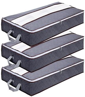 Stof Bed Opbergtas, Opvouwbare Kleding Vochtbestendige Opbergdoos, Grote Opbergdoos Zd Bruin