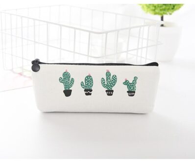 Stof Canvas Cactus Etui Leuke School Pen Case Briefpapier Kantoor Krijt Pencil Box Pen Bag Kawaii Schoolbenodigdheden