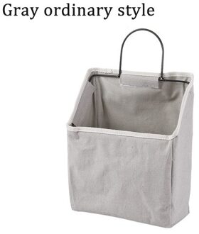 Stof Tijdschrift Opbergtas Huishouden Muur Gemonteerde Grote Deur Achter Opknoping Tas Eenvoudige Canvas Boek Puin Opbergtas grijs gewoon stijl