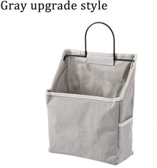 Stof Tijdschrift Opbergtas Huishouden Muur Gemonteerde Grote Deur Achter Opknoping Tas Eenvoudige Canvas Boek Puin Opbergtas grijs upgrade stijl
