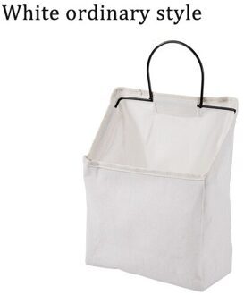 Stof Tijdschrift Opbergtas Huishouden Muur Gemonteerde Grote Deur Achter Opknoping Tas Eenvoudige Canvas Boek Puin Opbergtas wit gewoon stijl