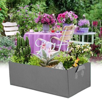 Stof Verhoogd Tuin Bed Rechthoek Ademend Aanplant Container Grow Bag Teelt Zak Planten Emmer Zaailing Bag #30 grijs