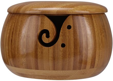 Stofdicht Bamboe Wollen Opbergdoos Garen Kom Garen Opslag Kom Wol Opslag Kom Garen Houder Haak Bowl Voor Thuis