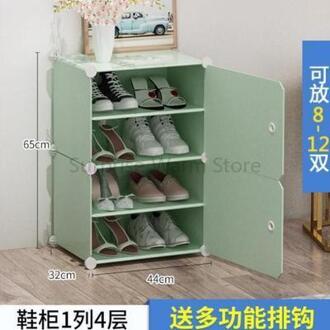 Stofdicht Schoenenrek Multi-layer Plastic Schoenenkast Eenvoudige Moderne Montage Economie Thuis Saving Ruimte Deur Kast style3