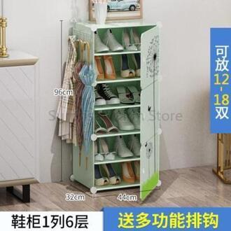 Stofdicht Schoenenrek Multi-layer Plastic Schoenenkast Eenvoudige Moderne Montage Economie Thuis Saving Ruimte Deur Kast style6