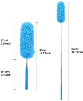 Stofdoek Accessoires Microfiber Afstoffen Borstel Verlengen Stretch Veer Thuis Dust Cleaner Auto Meubels Huishoudelijke Borstel blauw